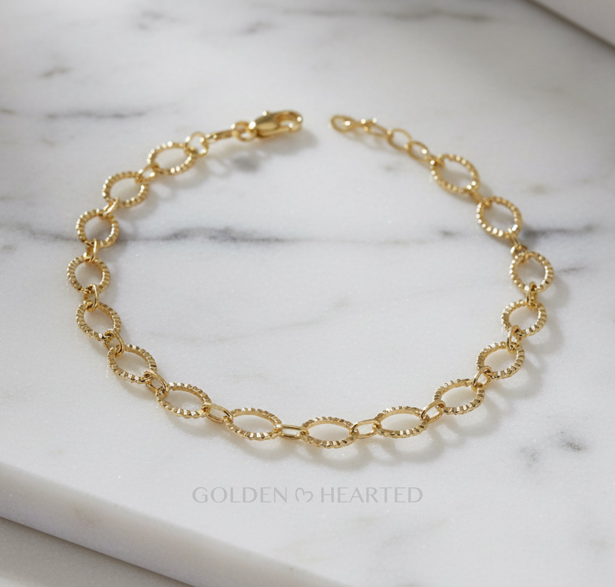 Golden Grace Diamond-Cut Chain Bracelet