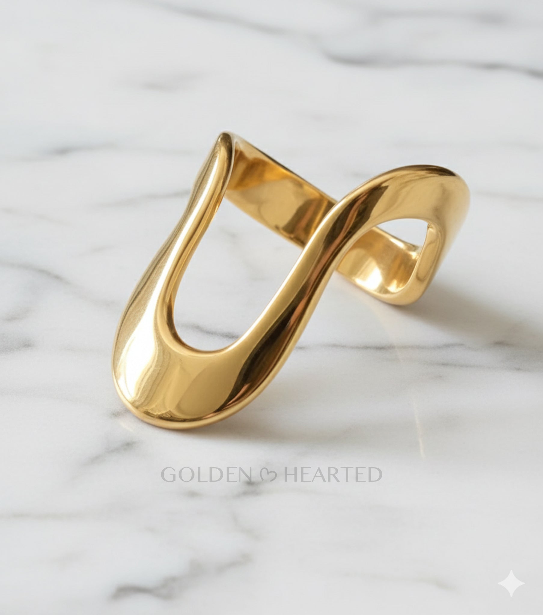 Golden Wave Ring