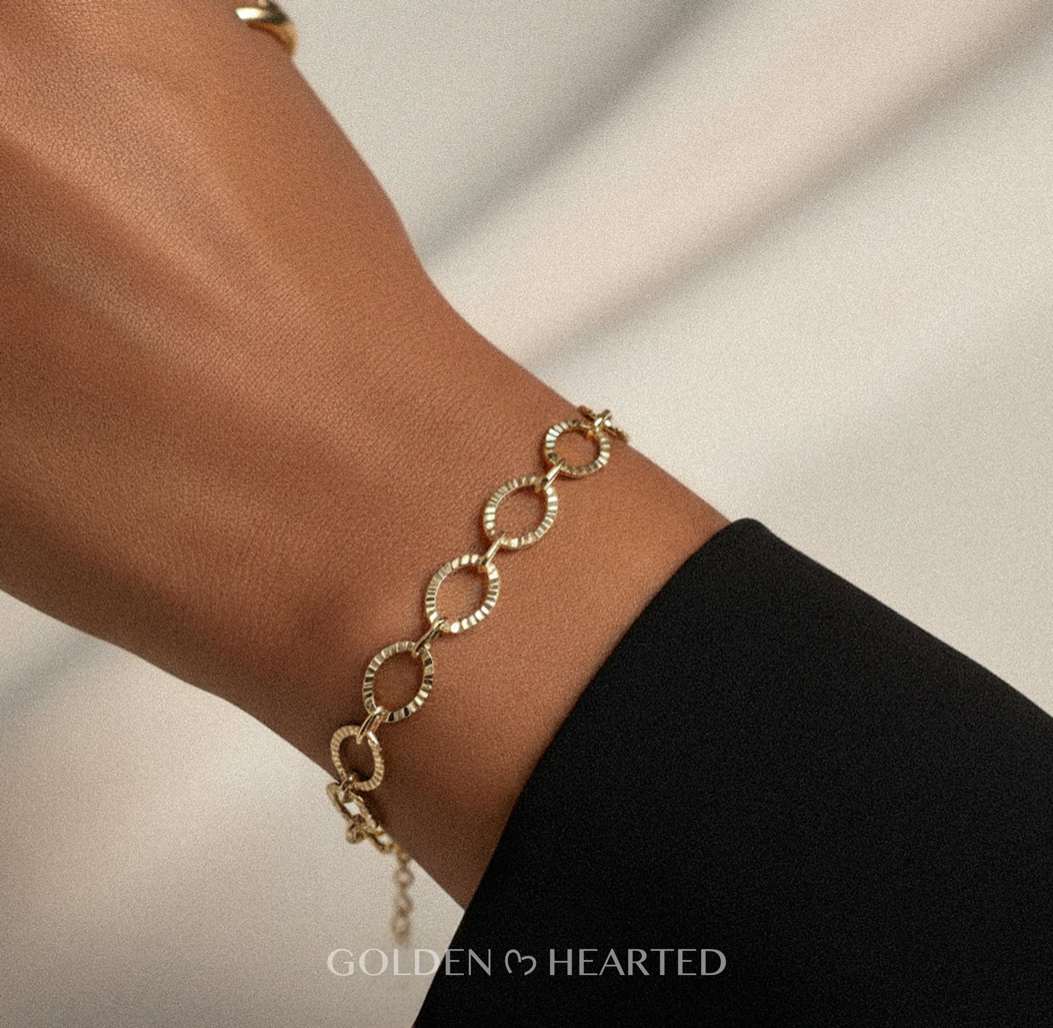 Golden Grace Diamond-Cut Chain Bracelet