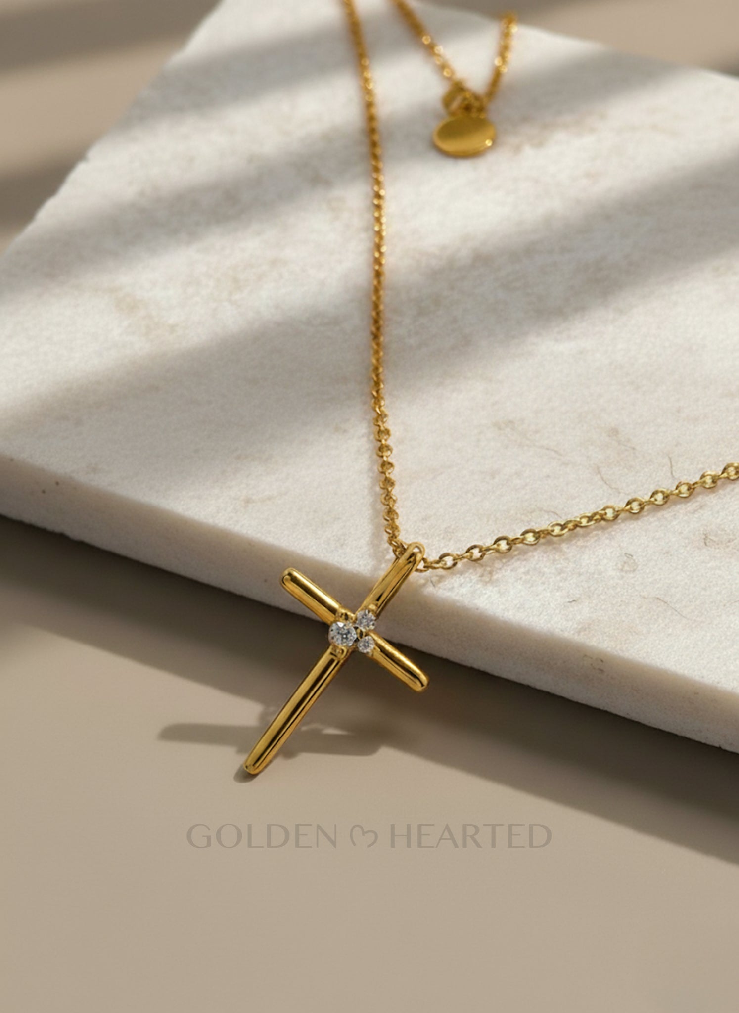 Faith Cross - 18k Gold Vermeil Cross