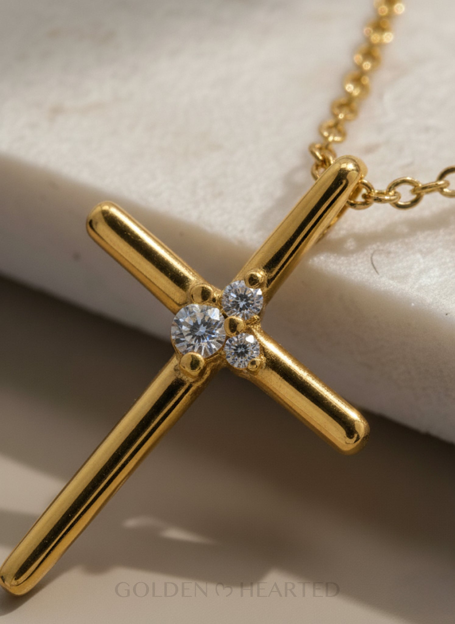 Faith Cross - 18k Gold Vermeil Cross