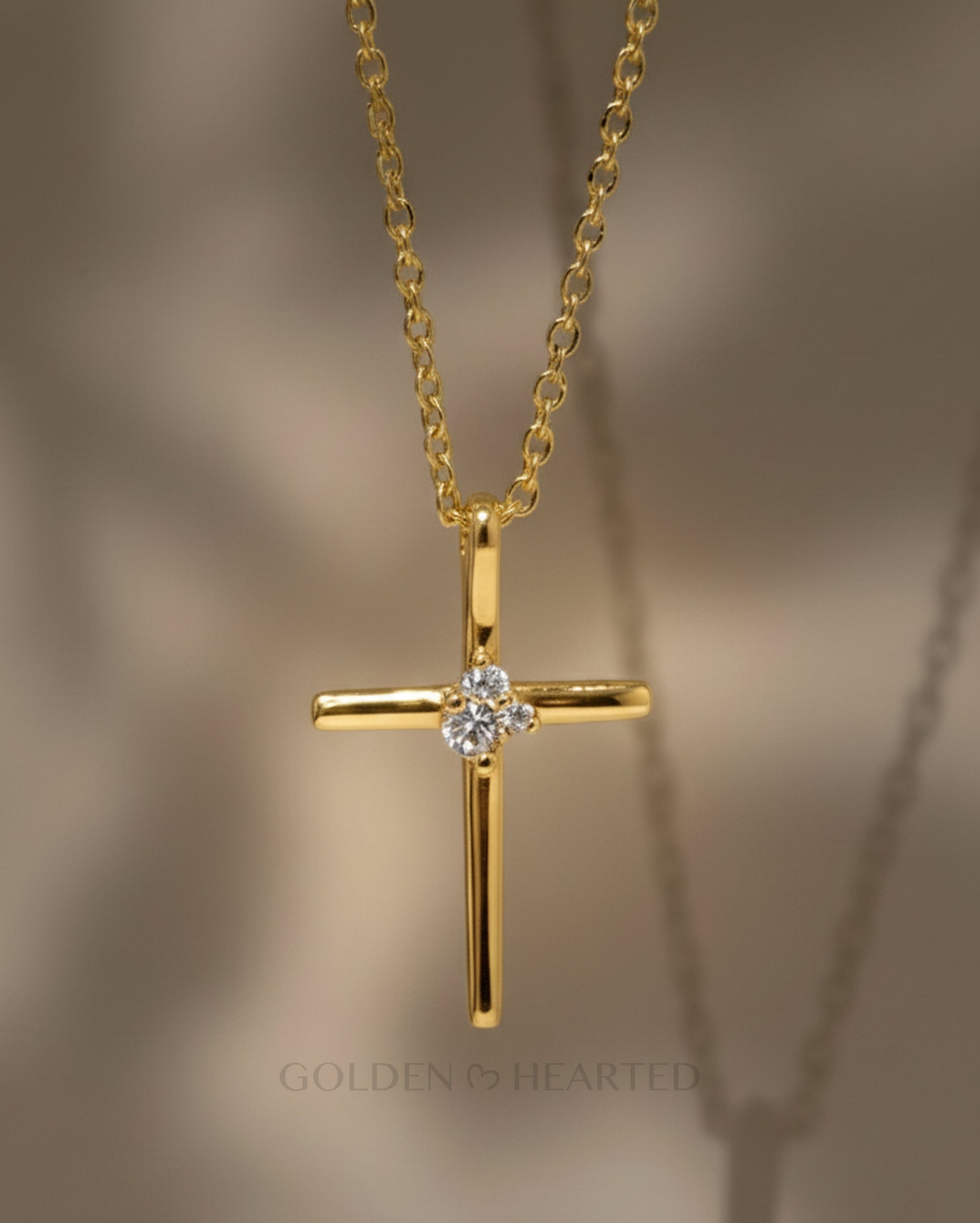 Faith Cross - 18k Gold Vermeil Cross