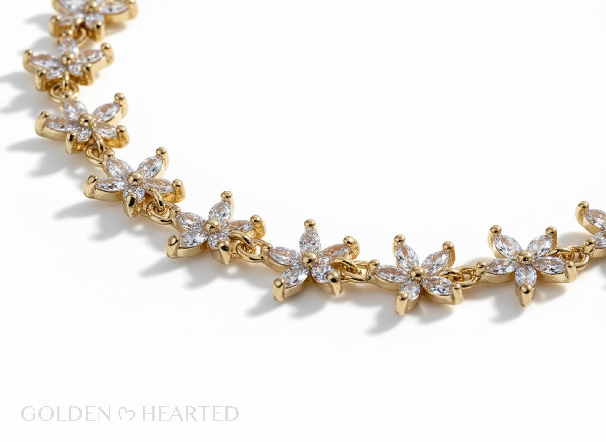 Golden Bloom Tennis Bracelet - 16k Tennis Bracelet