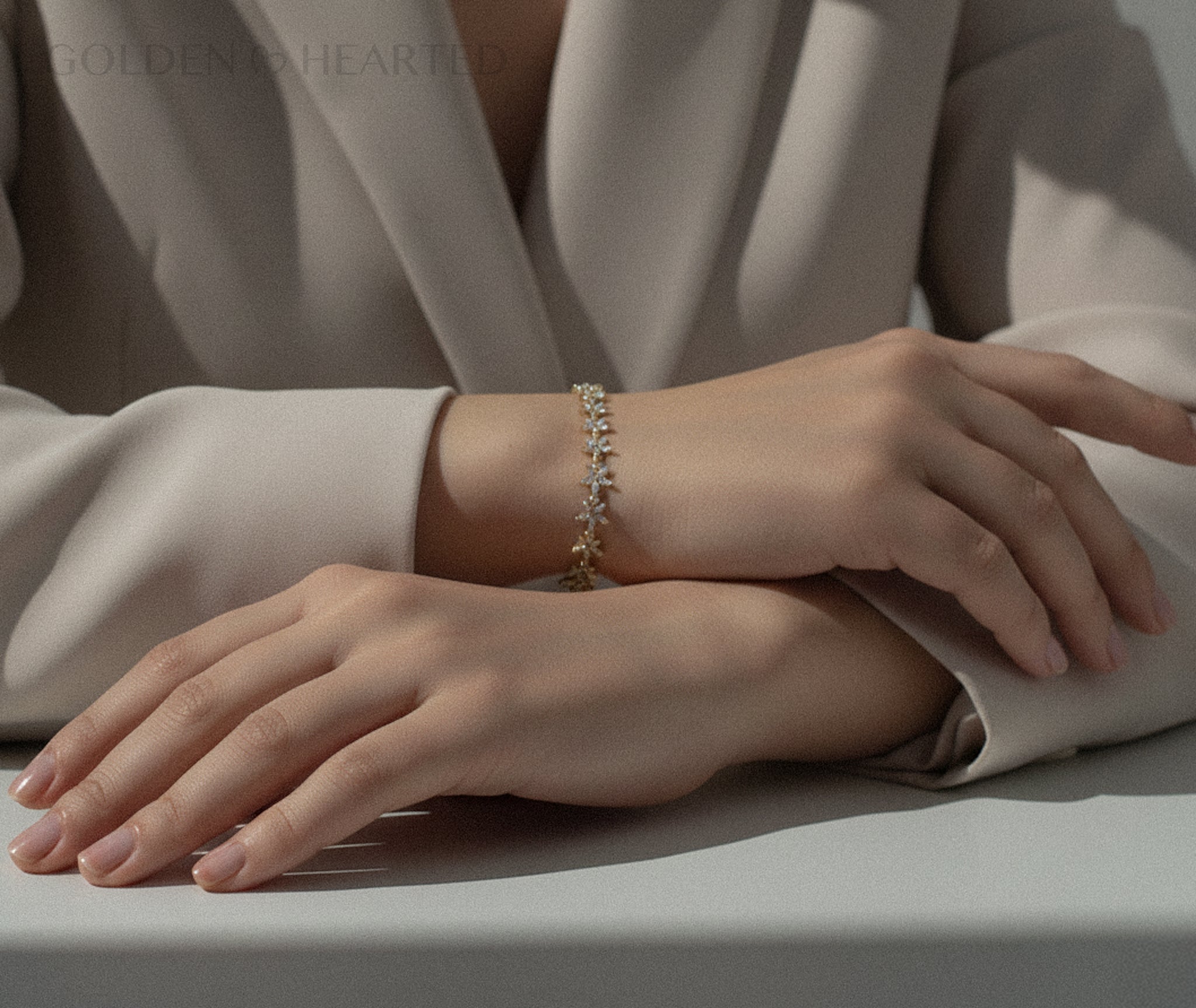 Golden Bloom Tennis Bracelet - 16k Tennis Bracelet