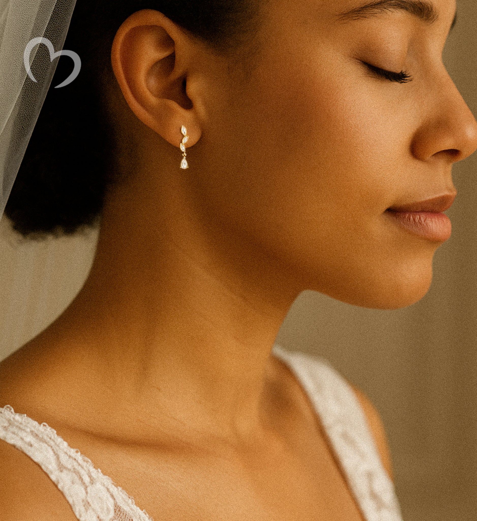 18K Gold Vermeil Marquise Drop Earrings – Gracefall™ | Lightweight Teardrop CZ Studs | Hypoallergenic & Elegant