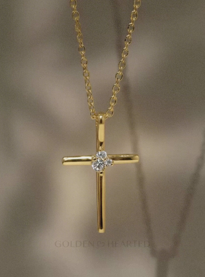 Faith Cross - 18k Gold Vermeil Cross