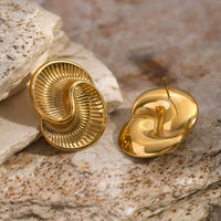 Golden Spiral Drop Earrings