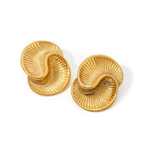 Golden Spiral Drop Earrings