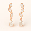 18K Gold Vermeil Marquise Drop Earrings – Gracefall™ | Lightweight Teardrop CZ Studs | Hypoallergenic & Elegant
