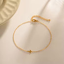 Golden Cross Chain Bracelet