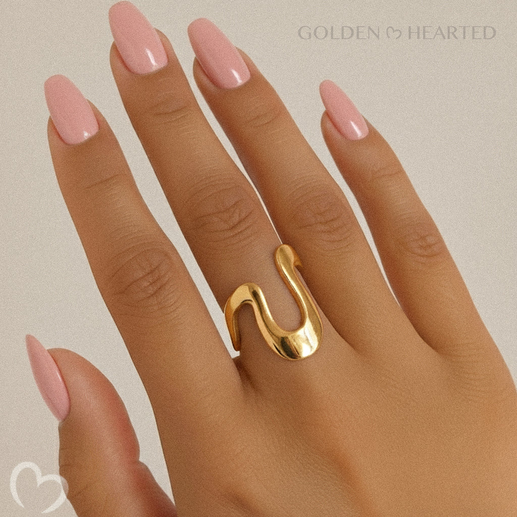Golden Wave Ring