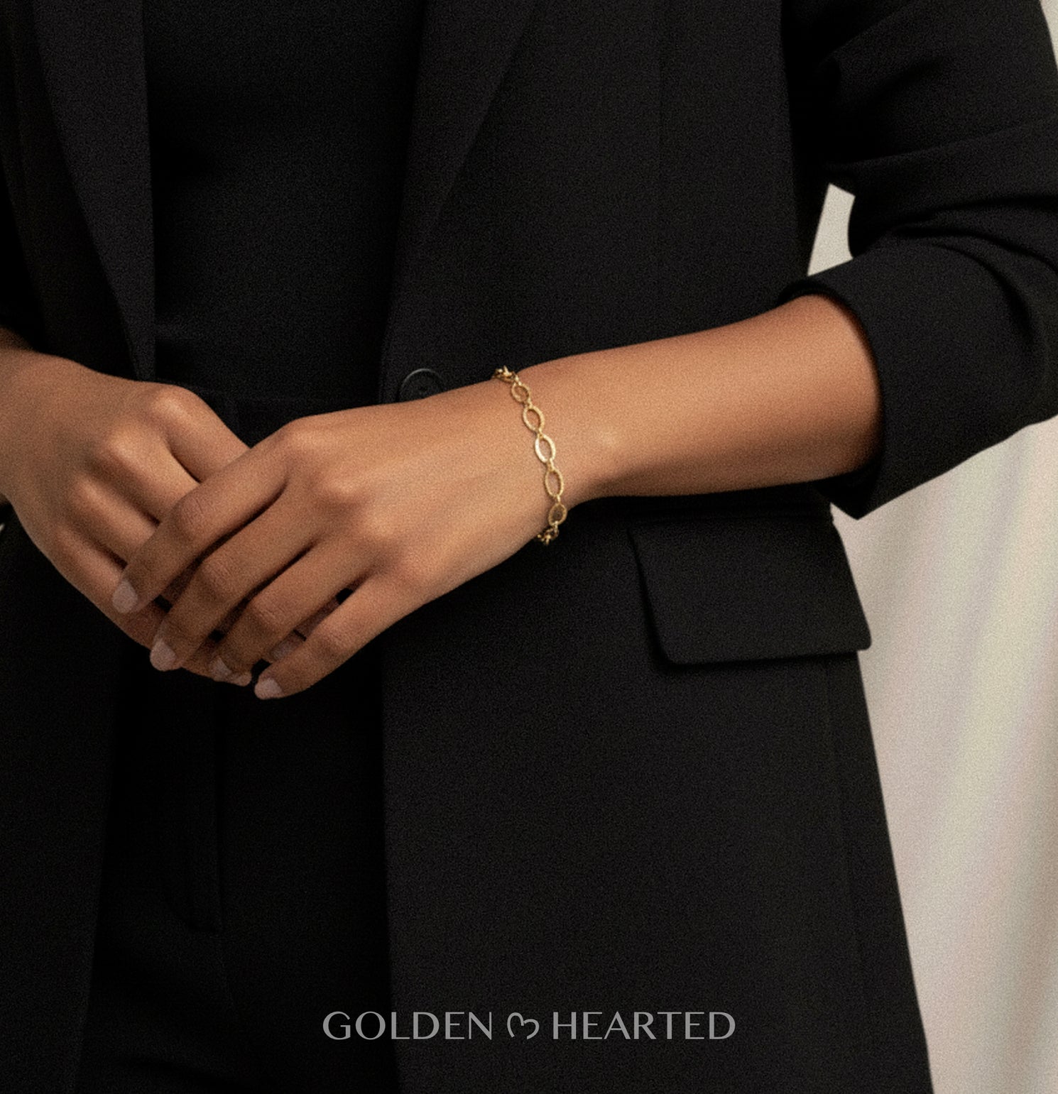 Golden Grace Diamond-Cut Chain Bracelet