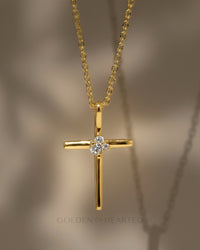 Faith Cross - 18k Gold Vermeil Cross