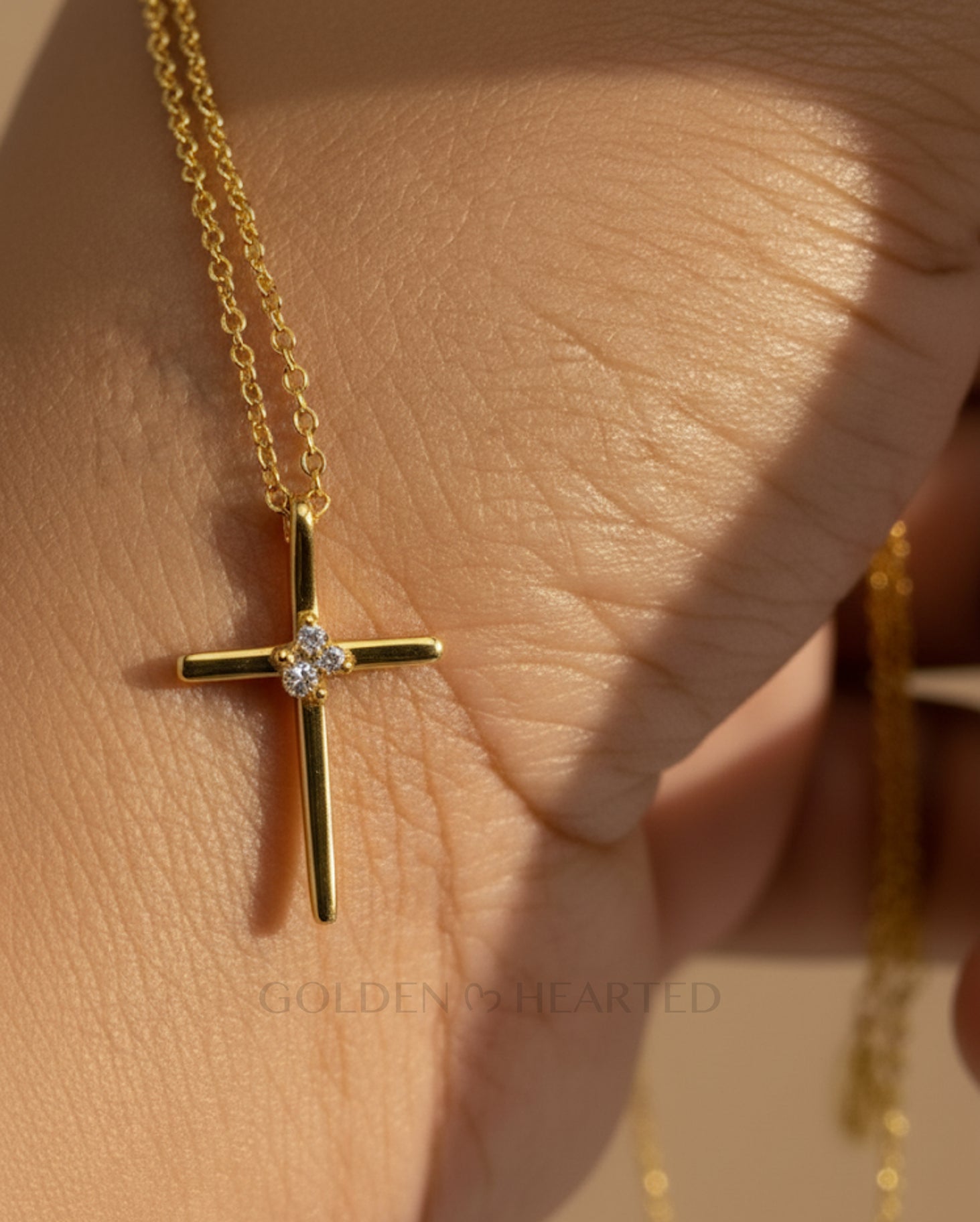 Faith Cross - 18k Gold Vermeil Cross