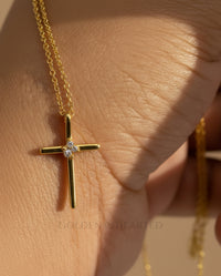 Faith Cross - 18k Gold Vermeil Cross