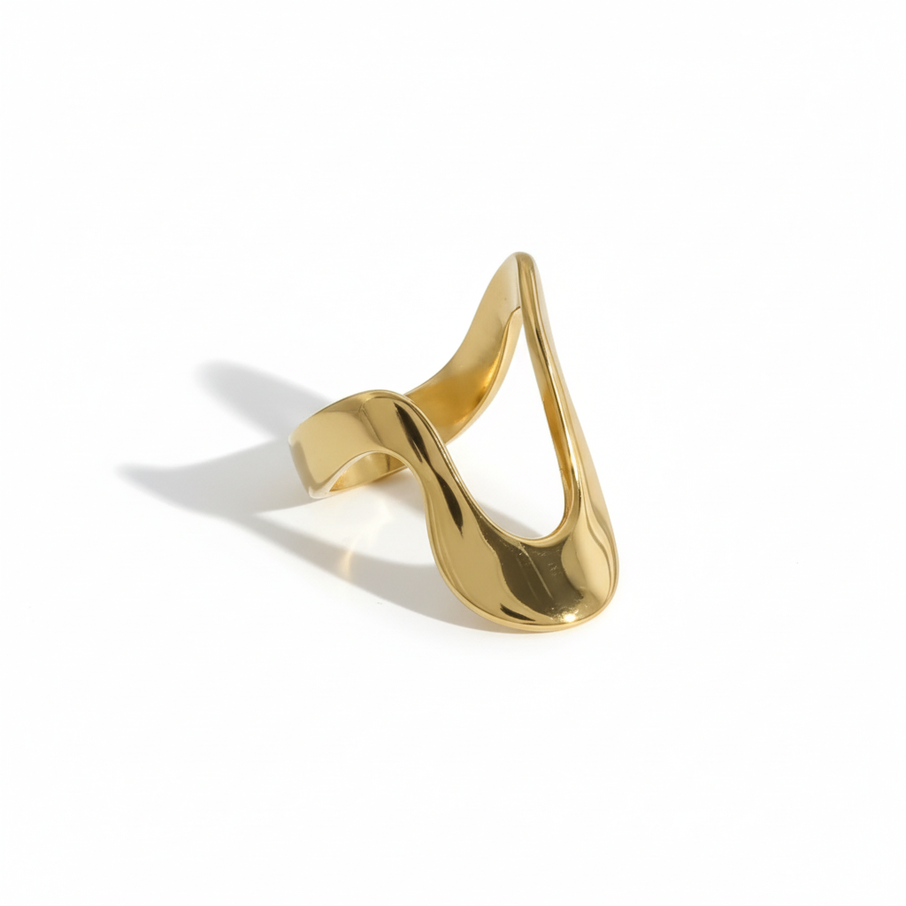 Golden Wave Ring