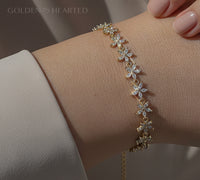 Golden Bloom Tennis Bracelet - 16k Tennis Bracelet