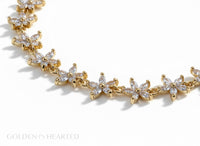 Golden Bloom Tennis Bracelet - 16k Tennis Bracelet