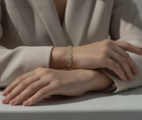 Golden Bloom Tennis Bracelet - 16k Tennis Bracelet