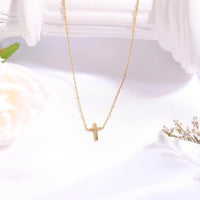 Golden Cross Pendant Necklace