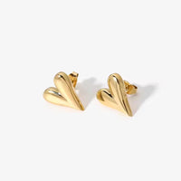 Heart of Gold Stud Earrings