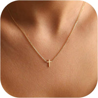 Golden Cross Pendant Necklace