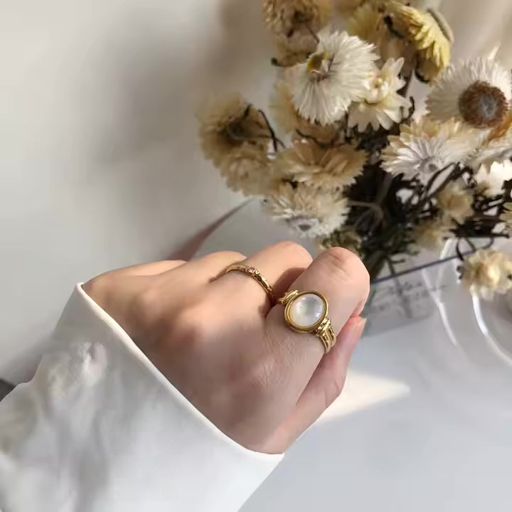 Golden Roman Dome Ring