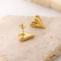 Heart of Gold Stud Earrings