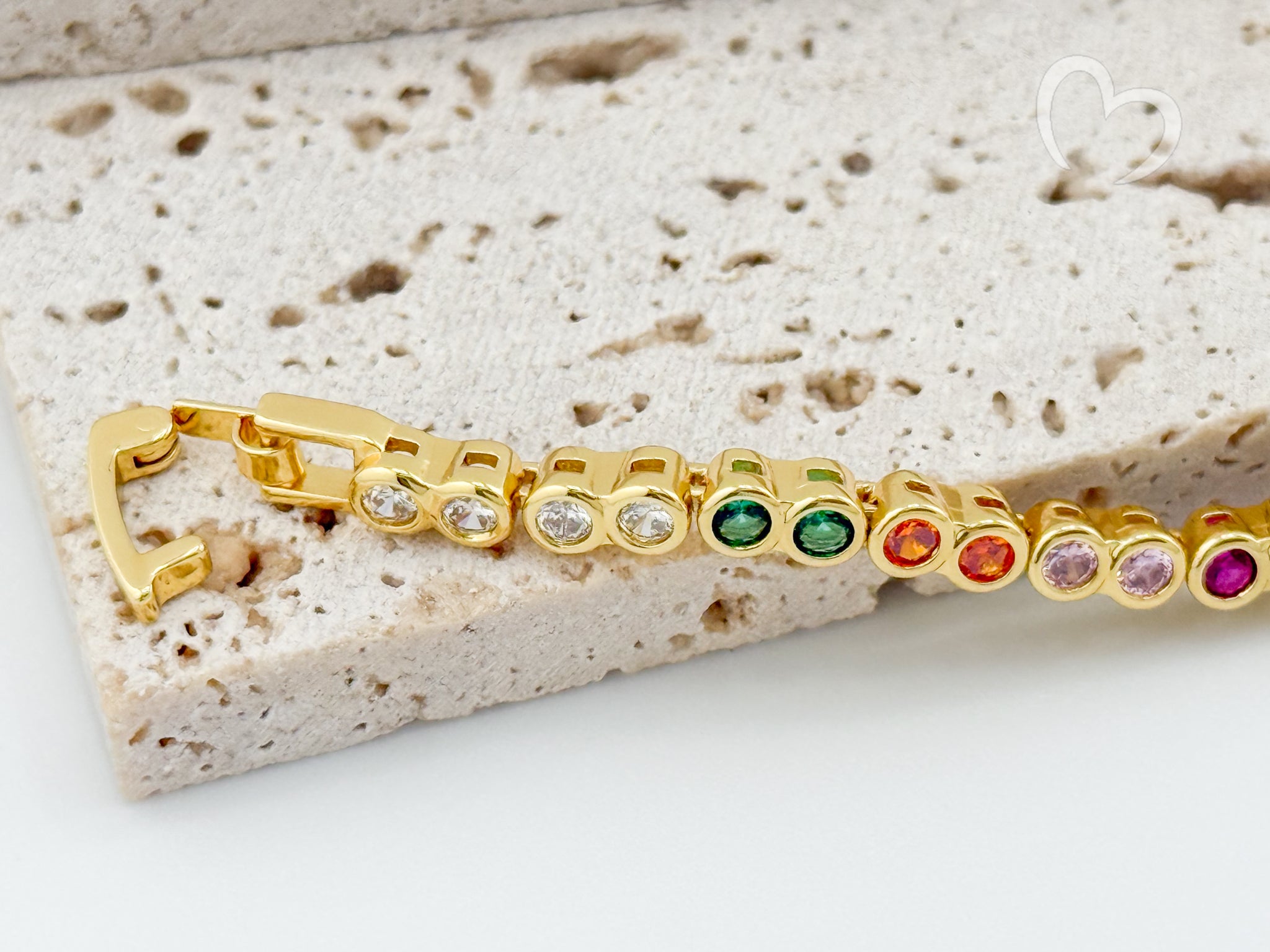 The Promise - Rainbow Bezel Bracelet