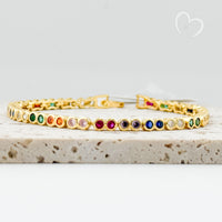 The Promise - Rainbow Bezel Bracelet