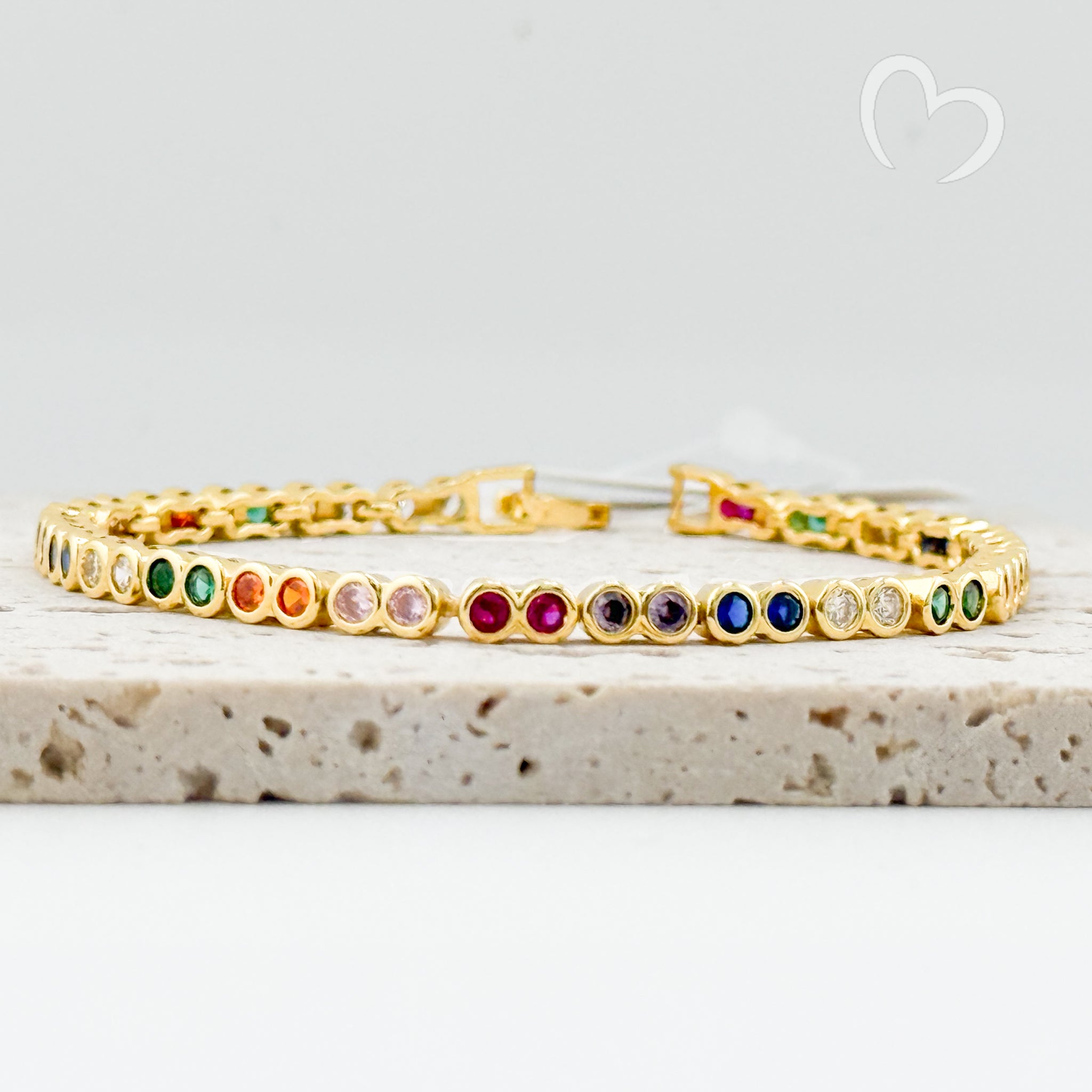 The Promise - Rainbow Bezel Bracelet