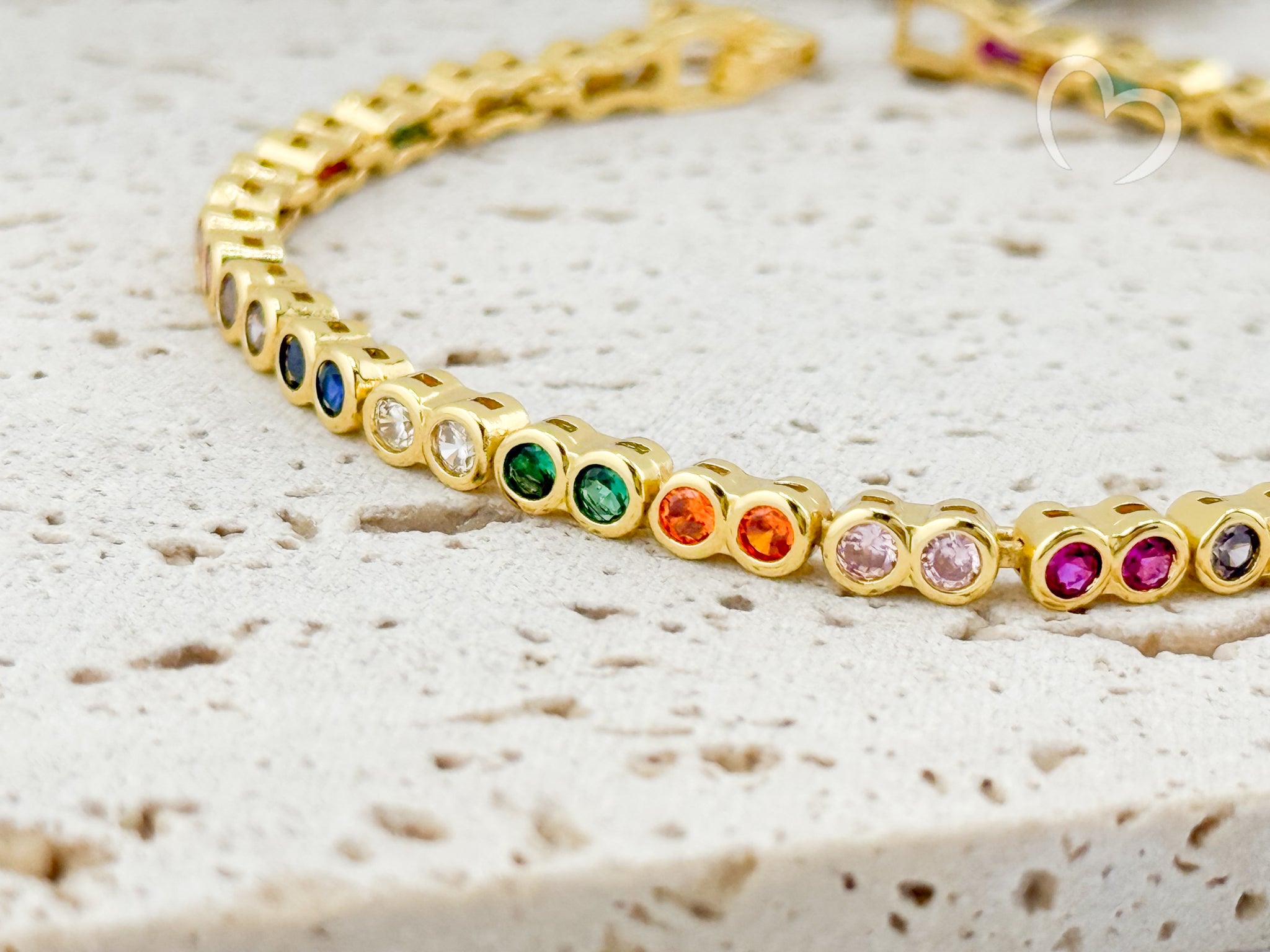 The Promise - Rainbow Bezel Bracelet