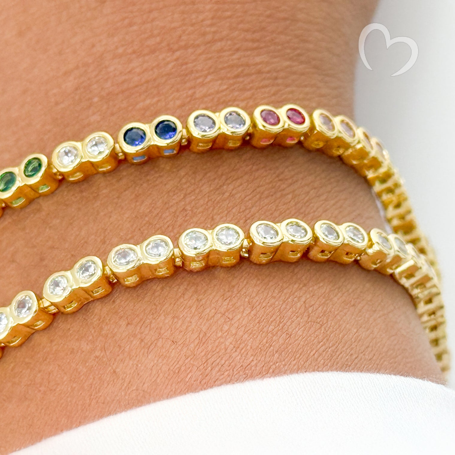 The Promise - Rainbow Bezel Bracelet