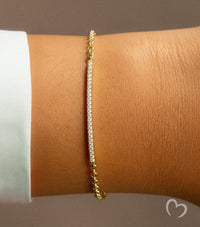 Golden Radiance Bar Bracelet - 18k Gold Filled Bar