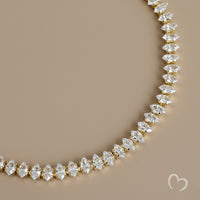18K Gold Filled Marquise Tennis Bracelet – Radiant Grace™ Dainty Bracelet