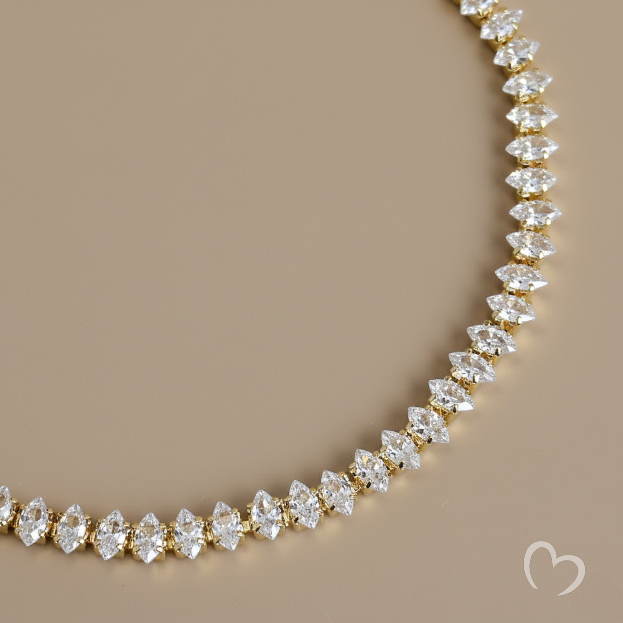 18K Gold Filled Marquise Tennis Bracelet – Radiant Grace™ Dainty Bracelet