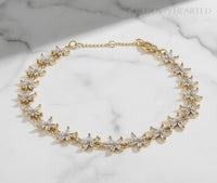 Golden Bloom Tennis Bracelet - 16k Tennis Bracelet