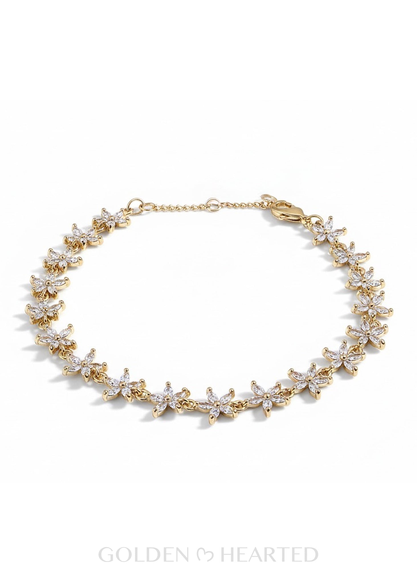 Golden Bloom Tennis Bracelet - 16k Tennis Bracelet