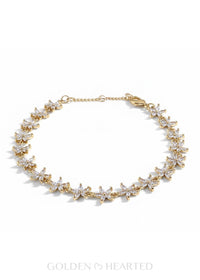 Golden Bloom Tennis Bracelet - 16k Tennis Bracelet