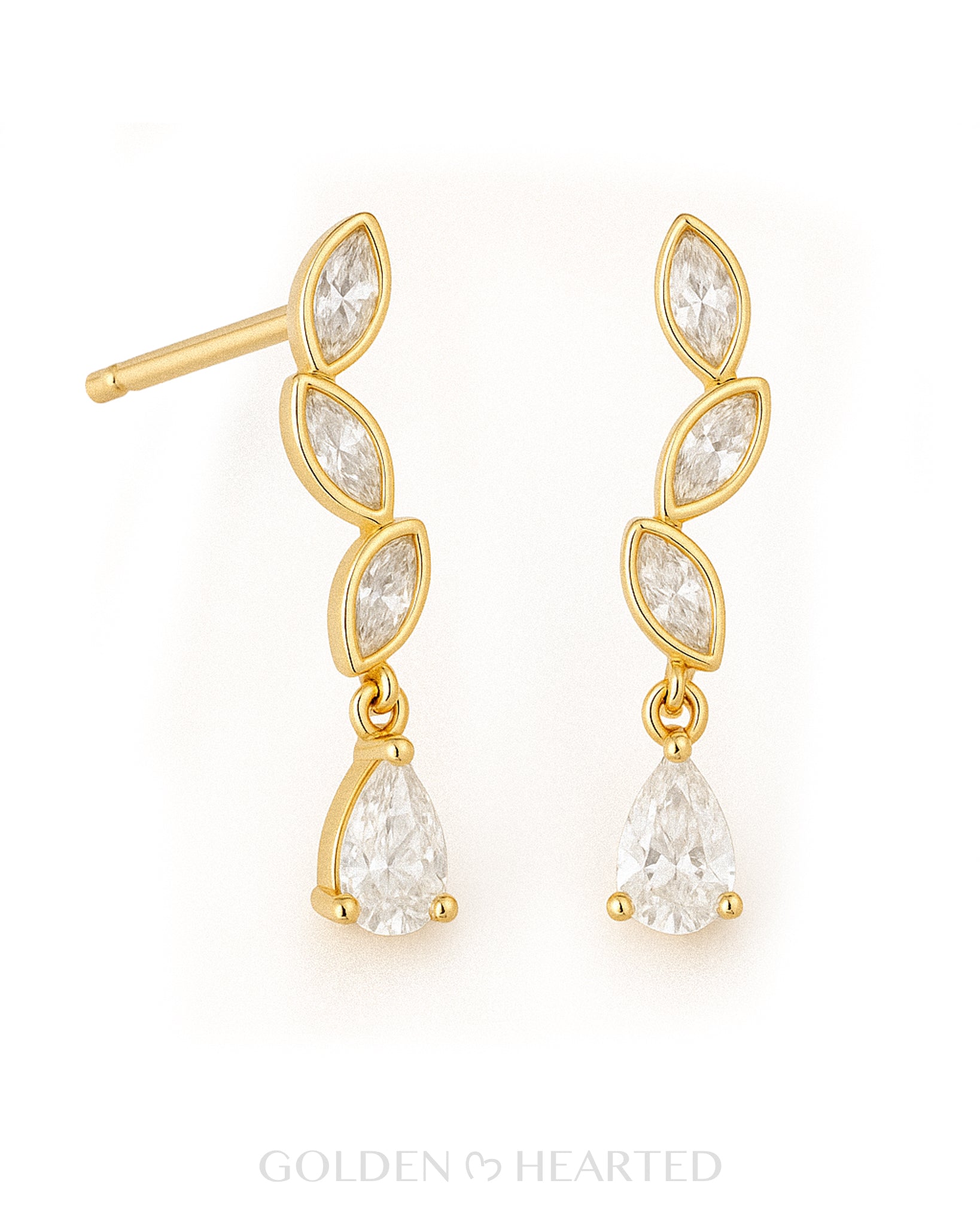 Gracefall 18K Gold Vermeil Marquise Drop Earrings