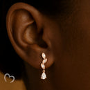 18K Gold Vermeil Marquise Drop Earrings – Gracefall™ | Lightweight Teardrop CZ Studs | Hypoallergenic & Elegant