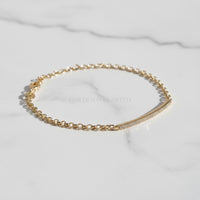 Golden Radiance Bar Bracelet - 18k Gold Filled Bar