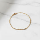 Golden Radiance Bar Bracelet - 18k Gold Filled Bar