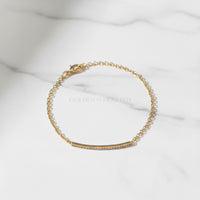 Golden Radiance Bar Bracelet - 18k Gold Filled Bar