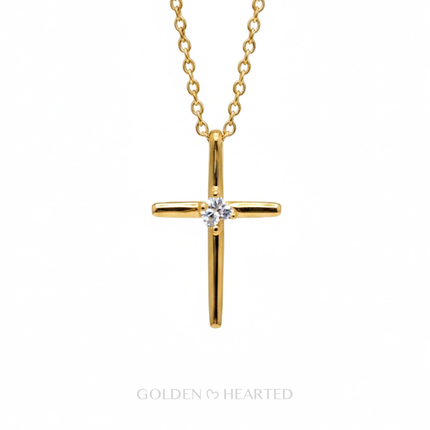 Faith Cross - 18k Gold Vermeil Cross